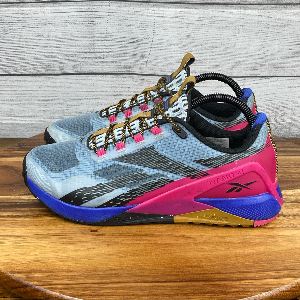 Reebok Nano X1 Adventure Gable Grey Pursuit Pink Trail Running Shoe Size 8.5